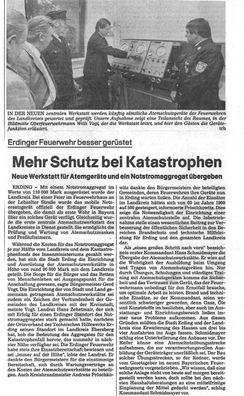 Zentrale Atemschutzwerkstatt